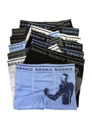 192 Wholesale Basico Men's Seamless Boxer Brief