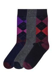 120 Wholesale Men's Cotton Blend Crew Dress Socks