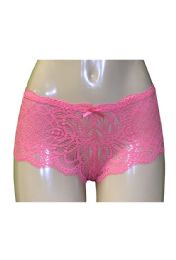 36 Wholesale Roseladies Lace Boyshort Size Large Only In Assorted Colors