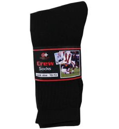 120 Wholesale Women's Black Crew Socks , Sock Size 9-11