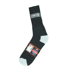 120 Wholesale Men's Black With Grey Heel & Toe Sport Crew Socks , Sock Size 10-13