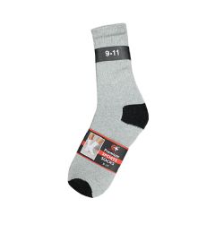 120 Wholesale Men's Heather Grey With Black Heel & Toe Sport Crew Socks , Sock Size 10-13