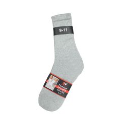 120 Pairs Men's Grey Sport Crew Socks , Sock Size 10-13 - Mens Crew Socks