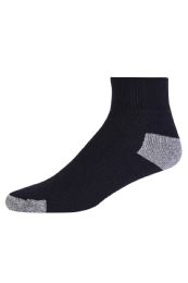 120 Wholesale Youth Cushion Quarter Ankle Socks Size 9-11
