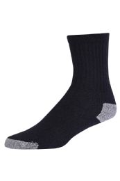 120 Wholesale Youth Cushion Sport Crew Socks Size 9-11