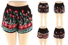 48 Pairs Womens Fashion Shorts With Assorted Design - Womens Shorts
