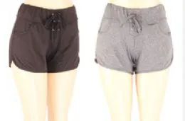 72 Wholesale Womens Assorted Color Shorts