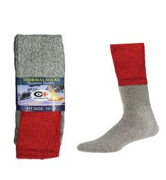 240 Pairs Mens Thermal Boot Socks Size 10-15 Extra Long And Warm In Red - Mens Thermal Sock