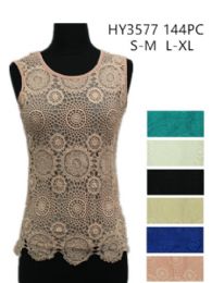 24 of Womens Summer Lace Top Assorted Colors