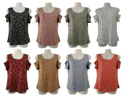 48 Wholesale Womens Assorted Color G Tee
