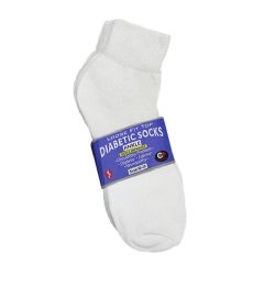 Men's White Diabetic Ankle Sock