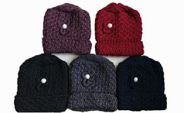 120 Pieces Womens Flower Knit Crochet Beanie Hat Winter Warm - Winter Beanie Hats