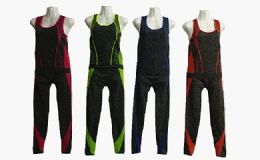 48 Pairs Two Piece Sports Set Assorted Color - Womens Active Wear