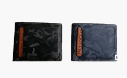 48 of Mens Bi Fold Leather Camo Wallet