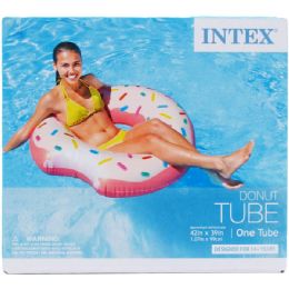 12 Pieces 42"x39" Donut Tube In Color Box, 14+ - Summer Toys