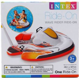 6 Wholesale Wave Rider Ride -On W/ Handle In Color Box Age 3+