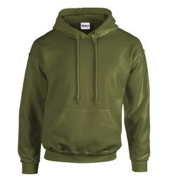 12 Wholesale Gildan Unisex Military Green Crew Neck Sweatshirt, Size Large