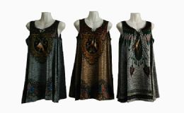 48 of Womens Fashion Tank Top Assorted Color With Tassel