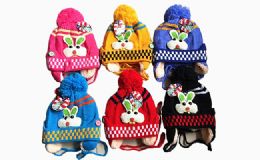 144 Pairs Toddler Earflap Beanies Hat Animal Ears Lined Cap Winter Bunny - Junior / Kids Winter Hats