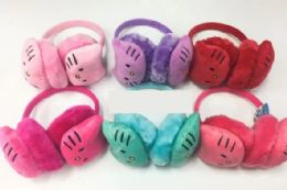 144 Wholesale Girls Warm Hello Kitty Ear Muffs