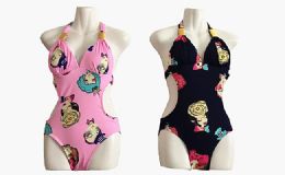 72 Pieces Womens One Piece Swimwear V Swimsuits Criss Cross Sexy Bathing Suits Fancy Lady Pattern - Womens Swimwear