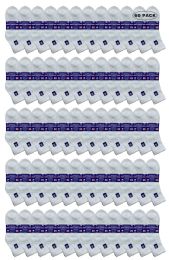 60 Wholesale Yacht & Smith Women's Diabetic Cotton Ankle Socks Soft NoN-Binding Comfort Socks Size 9-11 White