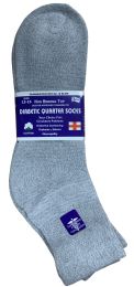 Yacht & Smith Men's Cotton Diabetic Gray Ankle Socks Size 13-16