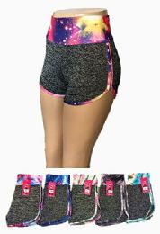 144 Pieces Women Workout Running Shorts Two In One Active Yoga Gym Sport Shorts - Womens Active Wear