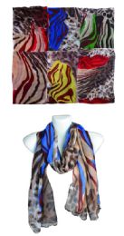144 Pieces Fashion Leopard Pattern Scarf For Women Unique Ladies Animal Print Scarves Shawl And Wraps - Womens Fashion Scarves