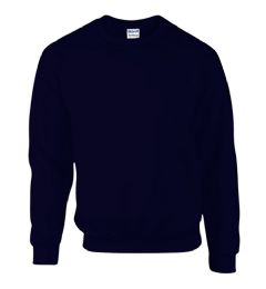 12 Wholesale Gildan Unisex Navy Crew Neck Sweatshirt, Size Small