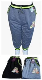 48 Wholesale Womens Ease In To Comfort Sports Capris Pants