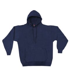 24 Wholesale Cotton Plus Unisex Navy Hooded Pullover, Size 2xlarge