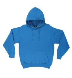 24 Pieces Cotton Plus Unisex Turquoise Hooded Pullover, Size Large - Mens Sweat Shirt