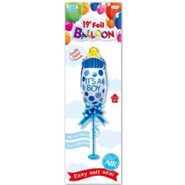 96 Pieces Nineteen Inch Foil Balloon Boy - Balloons & Balloon Holder