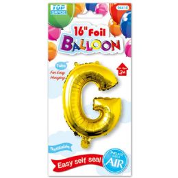 96 Wholesale Sixteen Inch Balloon Gold Letter G