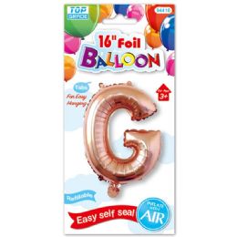 96 Wholesale Sixteen Inch Balloon Rose Gold Letter G