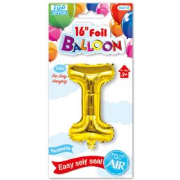 96 Wholesale Sixteen Inch Balloon Gold Letter I