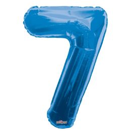 30 Wholesale Thirty Four Inch Blue Balloon Number Seven