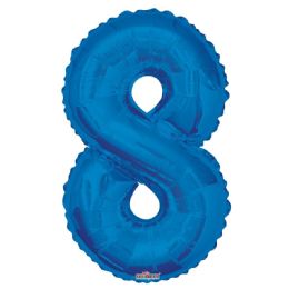 30 Wholesale Thirty Four Inch Blue Balloon Number Eight