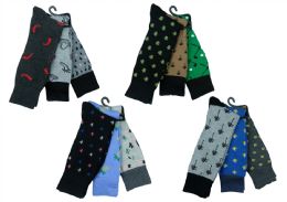 60 Wholesale Mens Assorted Pattern Dress Socks Size 10-13