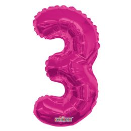 30 Wholesale Thirty Four Inch Pink Balloon Number Three