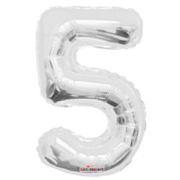 30 Wholesale Thirty Four Inch Silver Balloon Number Five