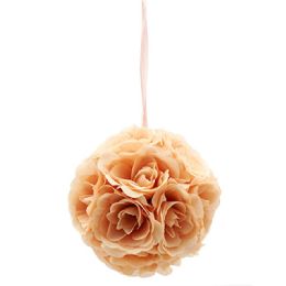 12 Pieces Ten Inch Pom Flower Silk Nude Pink - Wedding & Anniversary