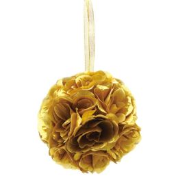 36 Pieces Six Inch Pom Flower Gold - Wedding & Anniversary