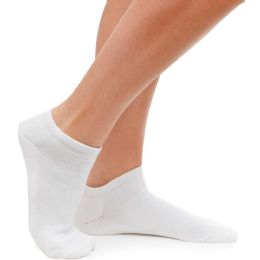 24 Wholesale Yacht & Smith Kids No Show Cotton Ankle Socks Size 6-8 White Bulk Pack