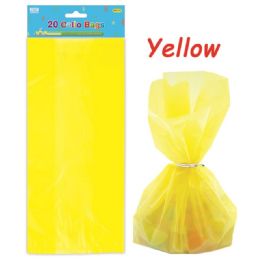 96 Pieces Loot Bag Yellow Twenty Count - Party Favors
