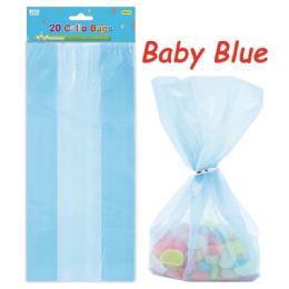 96 Wholesale Loot Bag Baby Blue Twenty Count