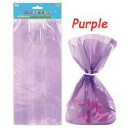 96 Wholesale Loot Bag Purple Twenty Count