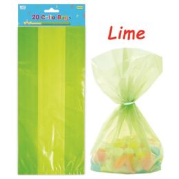96 Wholesale Loot Bag Lime Twenty Count