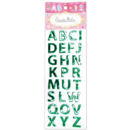 144 Pieces Shiny Stickers Letters Green - Stickers